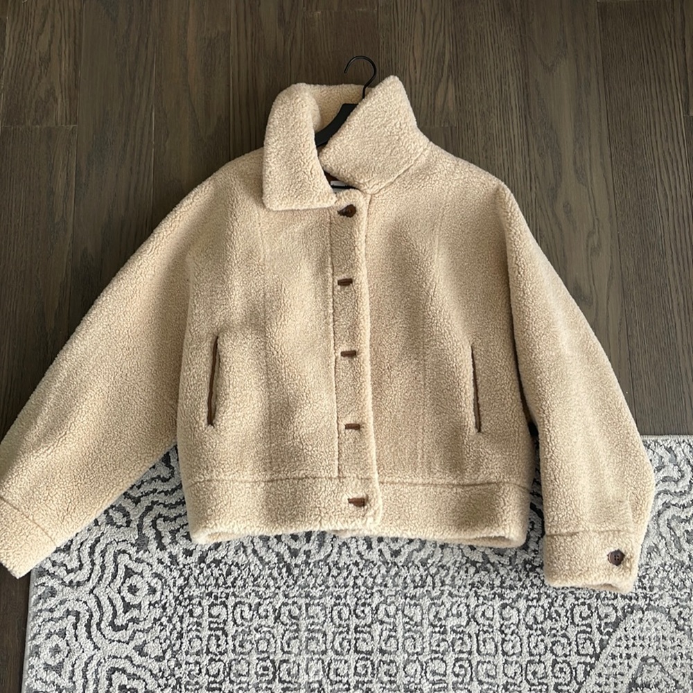 Mango Tan Teddy Jacket